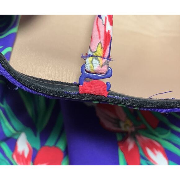 Womens Old Navy Swim Top Tropical Padded Tankini Halter Removable Straps XL NWT - Picture 4 of 11